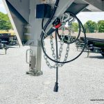 Chains and connection to the EBY 14K Maverick Gooseneck Livestock Trailer