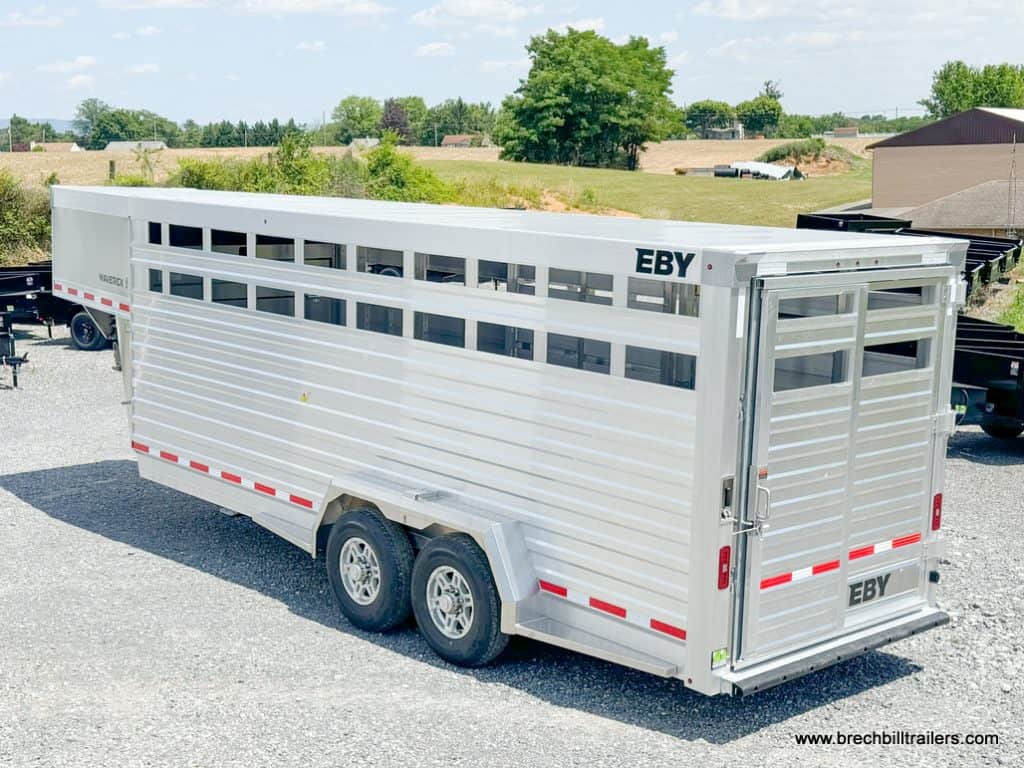 Top view of the EBY 14K Maverick Gooseneck Livestock Trailer