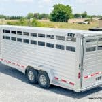 Top view of the EBY 14K Maverick Gooseneck Livestock Trailer