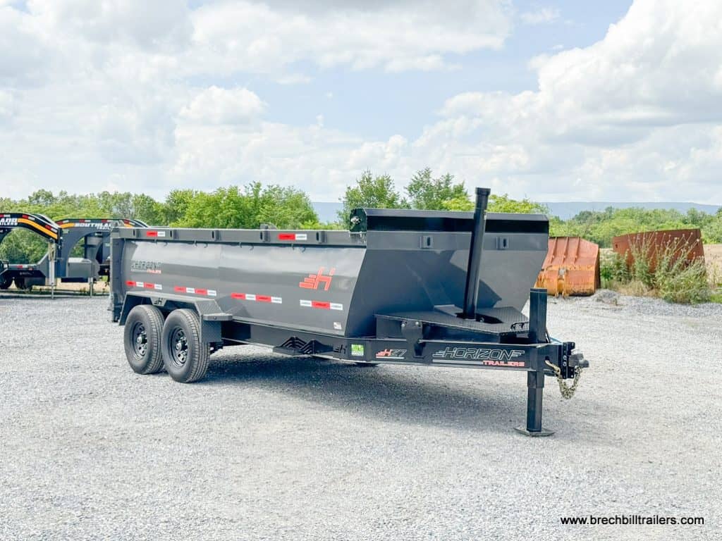 Horizon HD 14k Dump Trailer in gray and black.