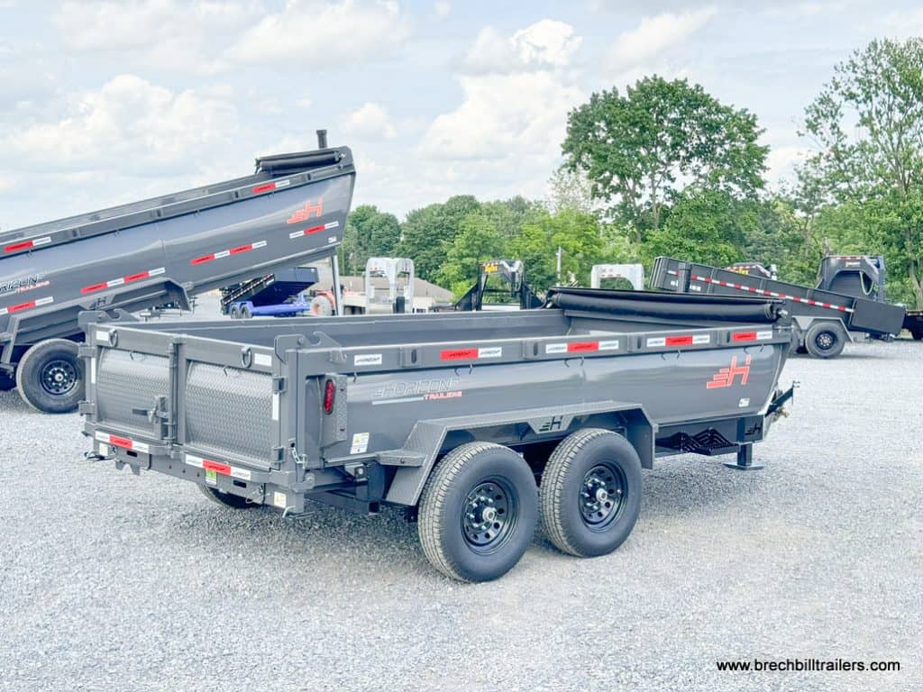Horizon HD 14k Dump Trailer parked for sale.