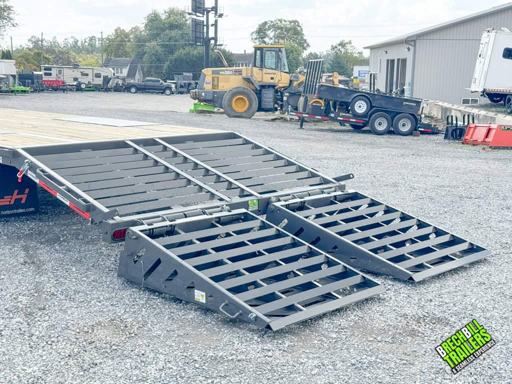 Ramps down for easy loading of the Horizon trailer.