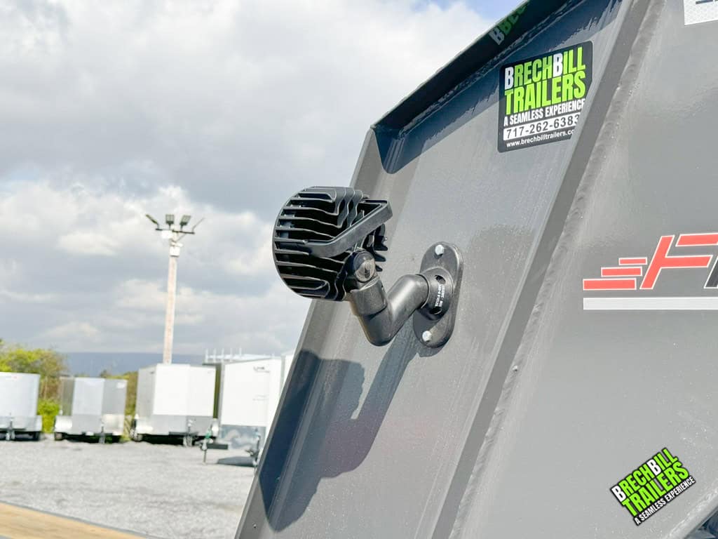 Back of the mounted light on the gooseneck.