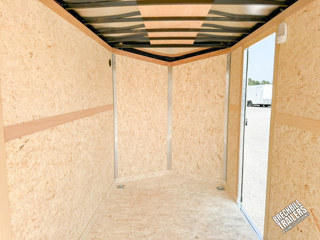 RC Flat Top Wedge Enclosed Cargo Trailer interior