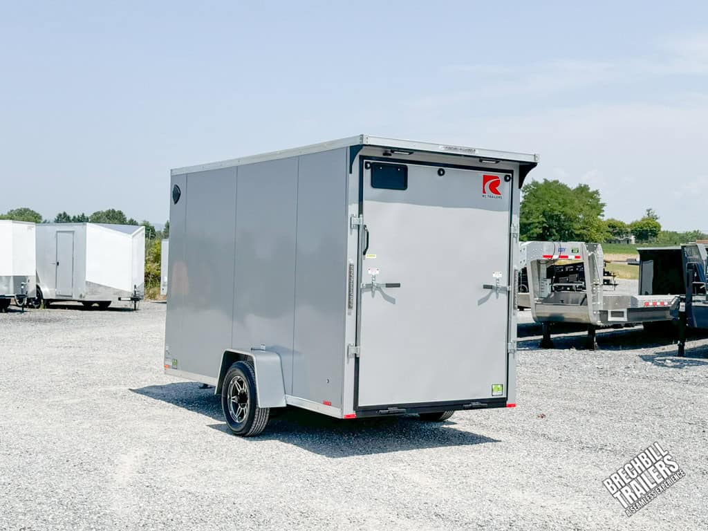 RC Flat Top Wedge Enclosed Cargo Trailer with aluminum wheels
