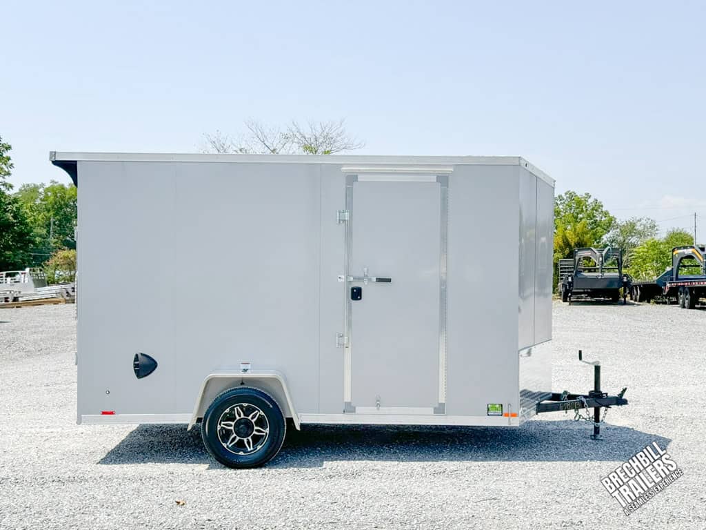 6x12 enclosed cargo trailer side view