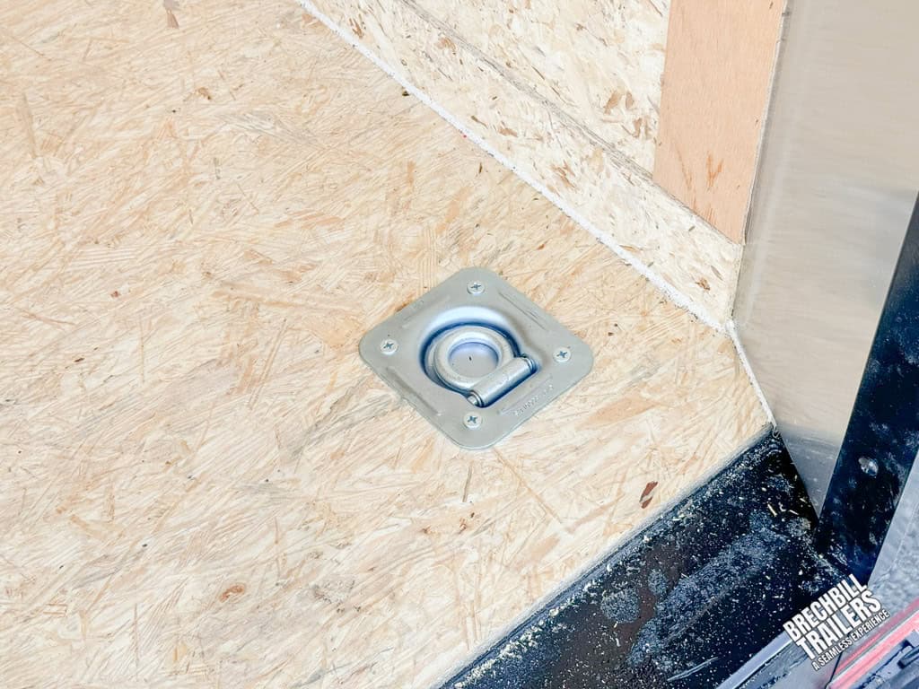 Recessed d-ring on the floor.