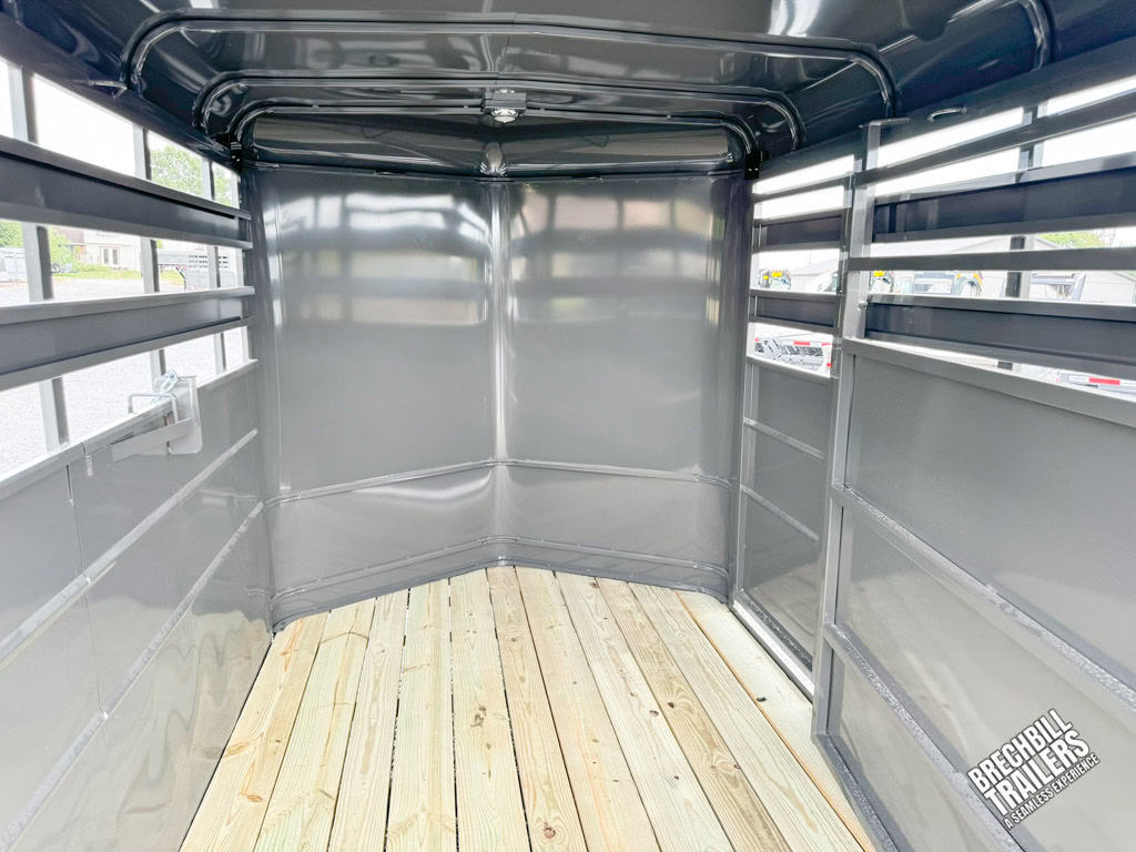 Floor inside the Valley 7x14 High Side Stock Trailer