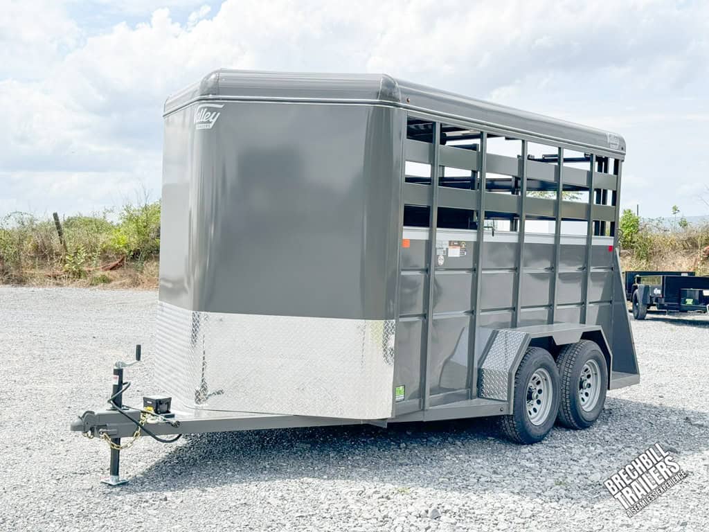 Brand new Valley 7x14 High Side Stock Trailer for sale.