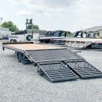 Bwise 17K HD Deck Over Equipment Trailer with ramps down.
