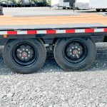 Nice black wheels on the Bwise 17K HD Deck Over Equipment Trailer