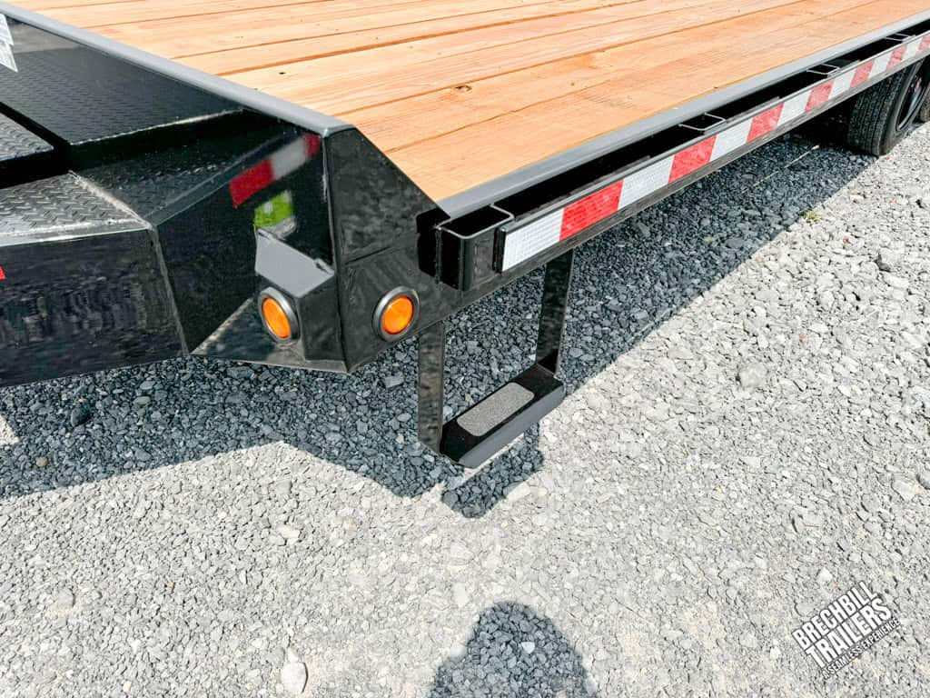 Closeup of the Bwise 17K HD Deck Over Equipment Trailer