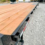 The wooden deck on the Bwise 17K HD Deck Over Equipment Trailer