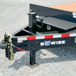 Front coupler and jack on the Bwise 17K HD Deck Over Equipment Trailer
