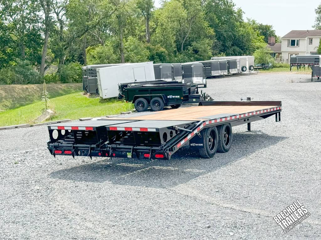 Full view of the Bwise 17K HD Deck Over Equipment Trailer in the Brechbill lot.