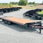 Top view of the trailer to see the entire deck