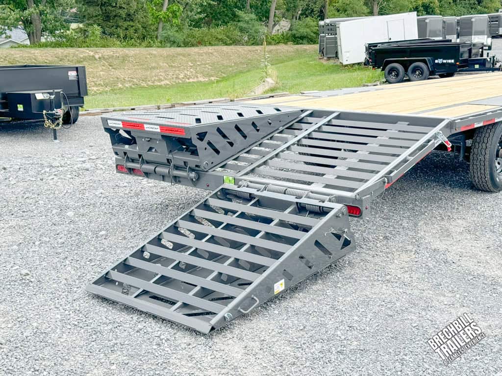 Mega ramps on the trailer.