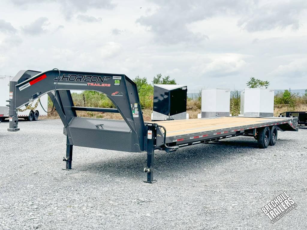 Front view of the Horizon 36ft Deck Over Gooseneck Trailer