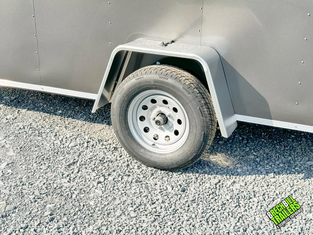 6x12 Look ST DLX Enclosed Cargo Trailer wheels