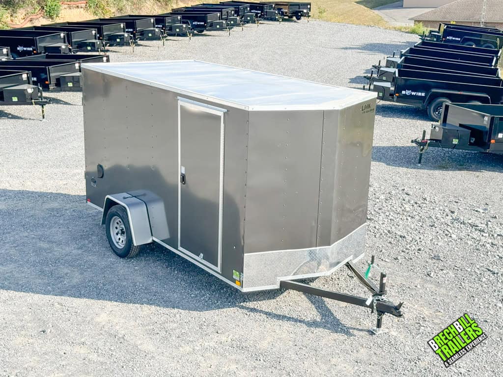 Look ST DLX Enclosed Cargo Trailer parked in the yard