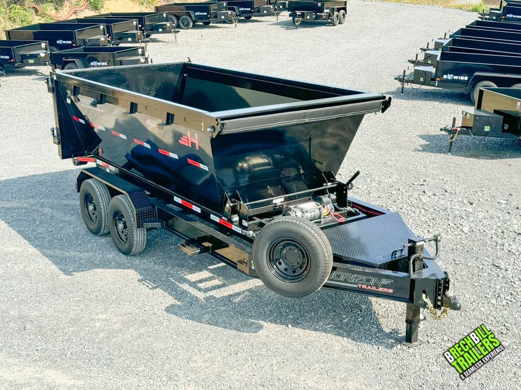 A brand new black Horizon Roll Off Trailer.