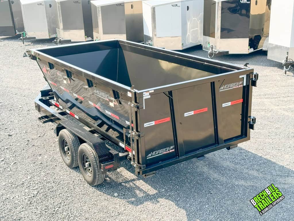 A brand new Horizon roll off dumpster.