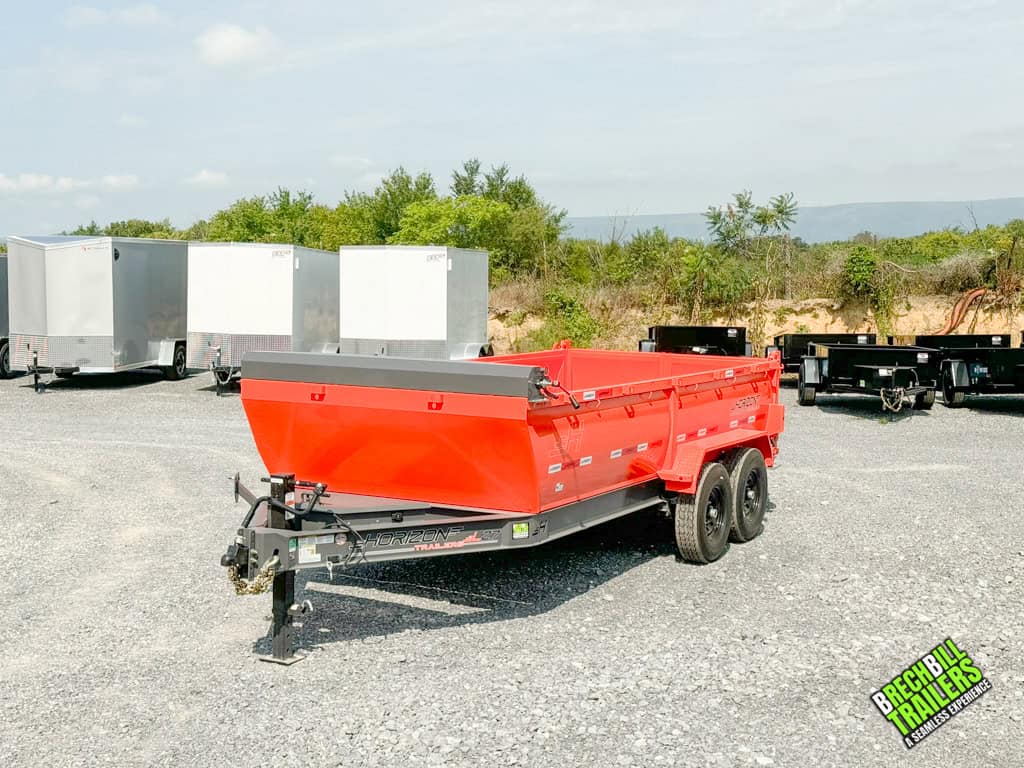 Brand new Horizon 14k Heavy Duty Dump Trailer for sale at Brechbill Trailers.
