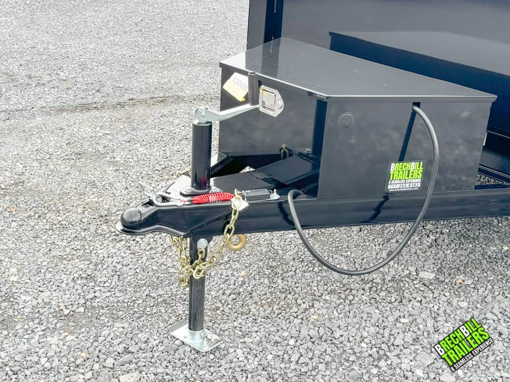 Trailer coupler and battery box.