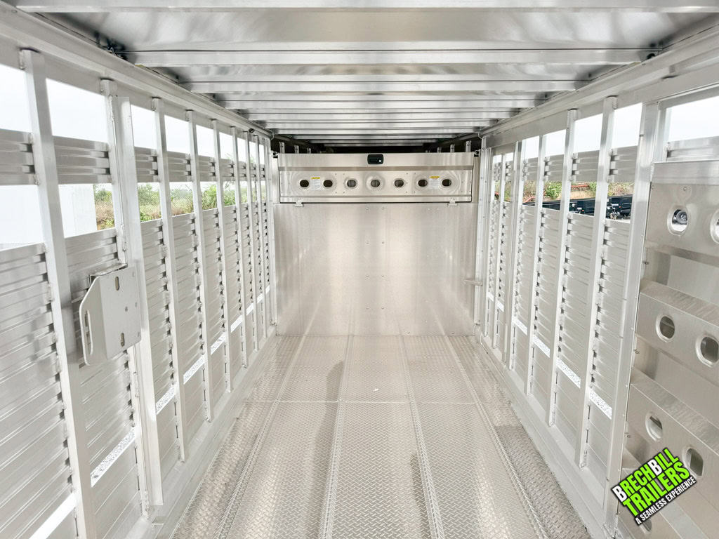 Interior view of the EBY Maverick Livestock Trailer