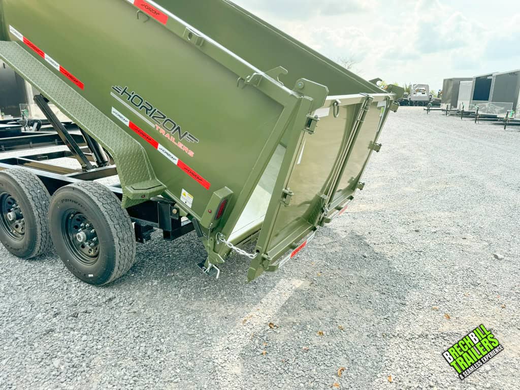 The Horizon dump trailer on display.