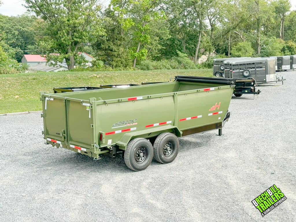 Side view of the Horizon 14k Heavy Duty Dump Trailer