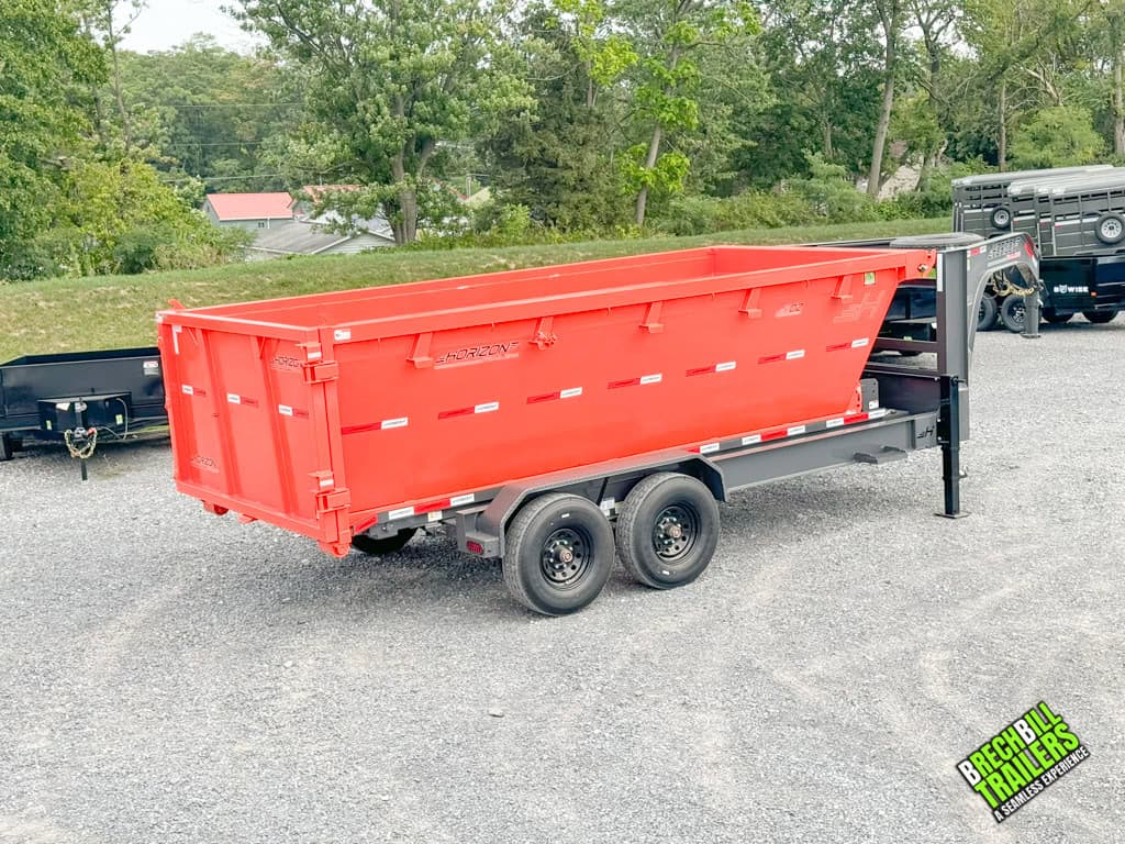 Side view of the 16ft Horizon Roll Off Dumpster