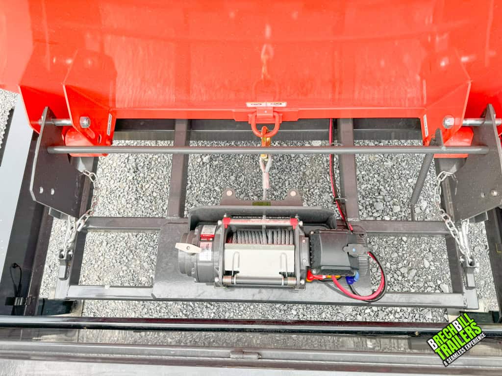 The winch that grabs the Horizon Roll Off Dumpster