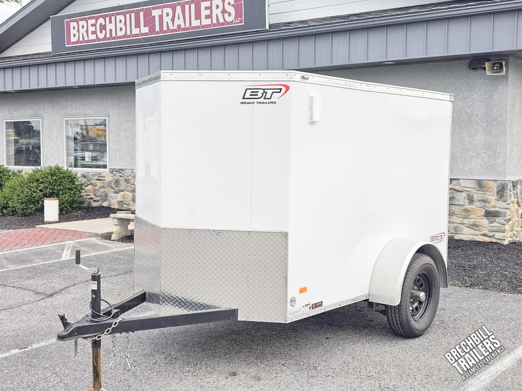 Front view of the Used Bravo Scout Enclosed Cargo Trailer