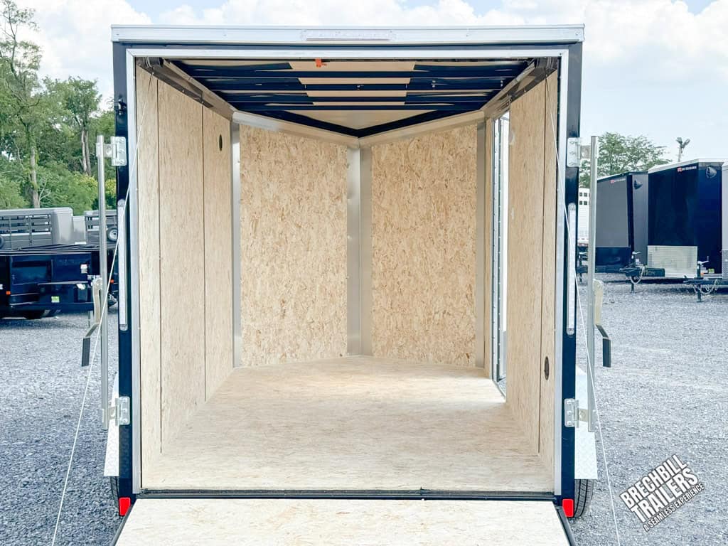 Looking in the Look Enclosed Cargo Trailer