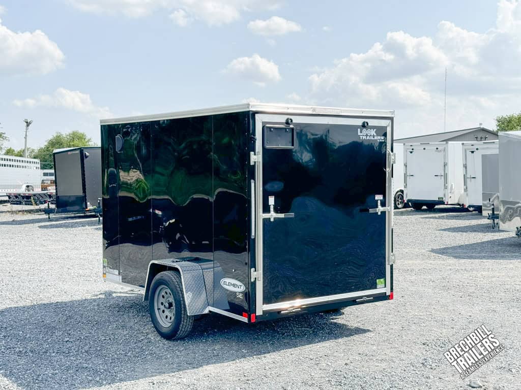 Rear view of the Look Enclosed Cargo Trailer