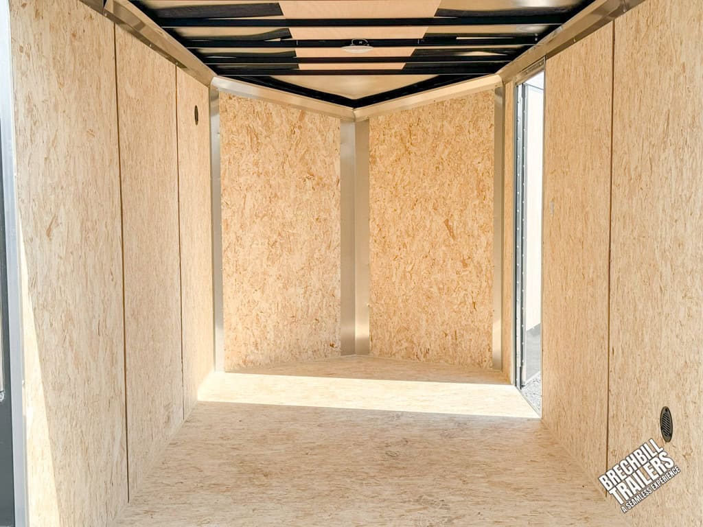 Interior of the Look Element V-Nose Enclosed Trailer