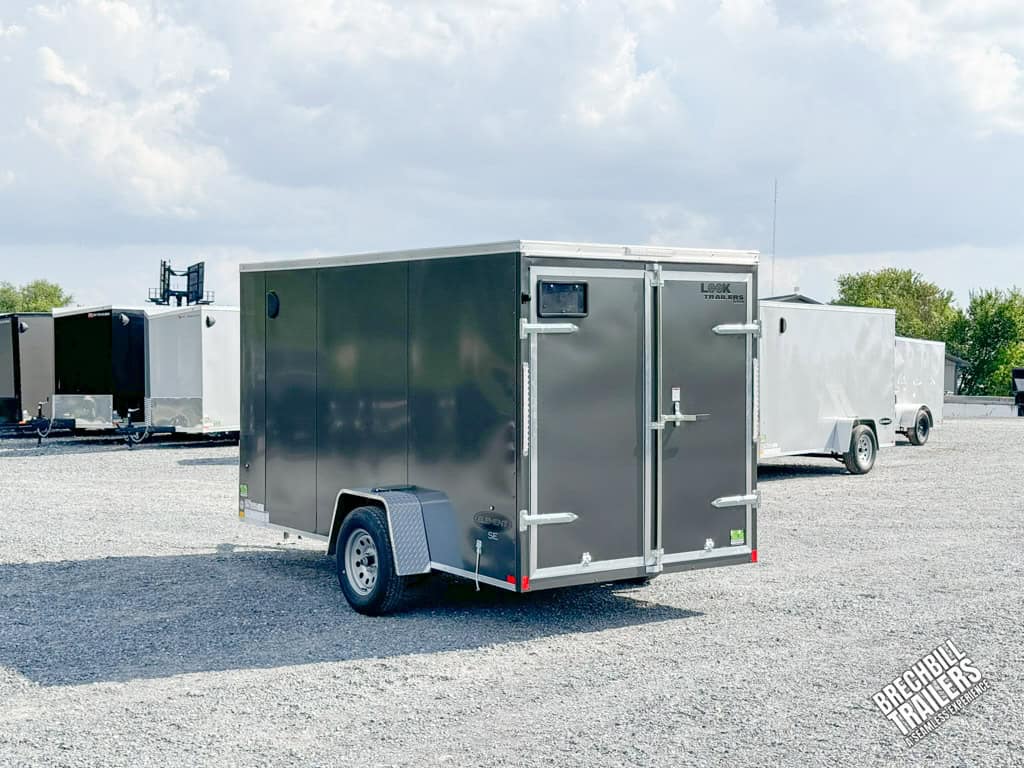 Back of Look Element V-Nose Enclosed Trailer