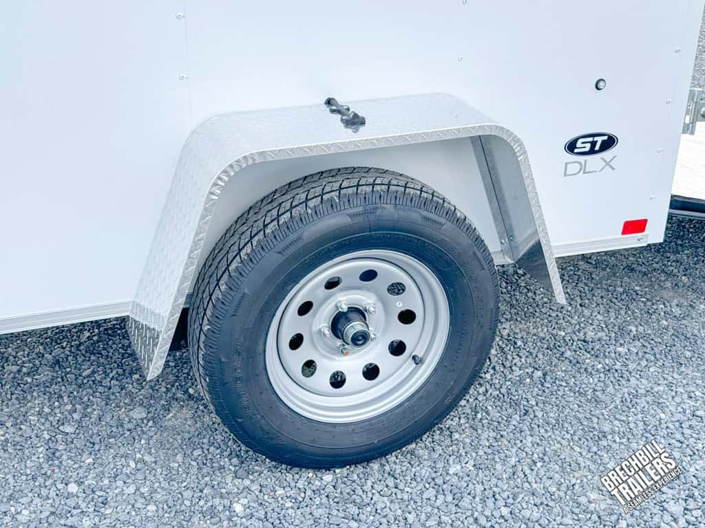Wheels on a new Look Light Duty Cargo Trailer