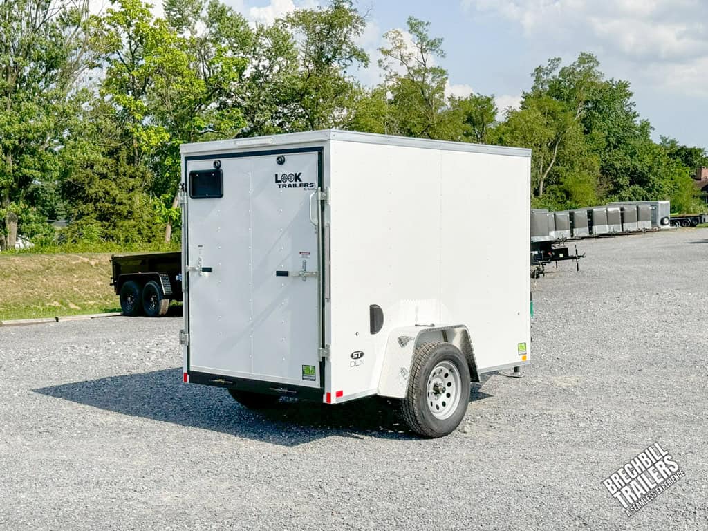 Back view of the Look Light Duty Cargo Trailer