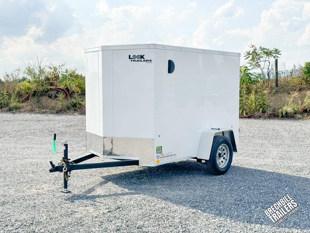 A new Look Light Duty Cargo Trailer parked in the lot