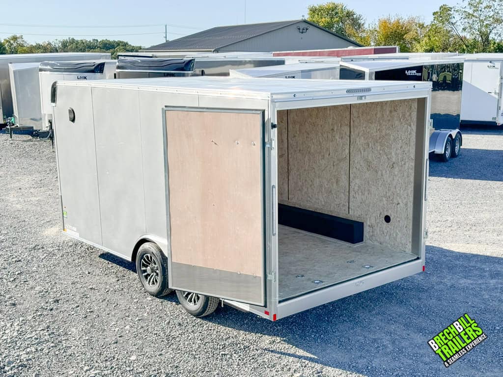 Look LXT Bullnose Cargo Trailer with back doors open