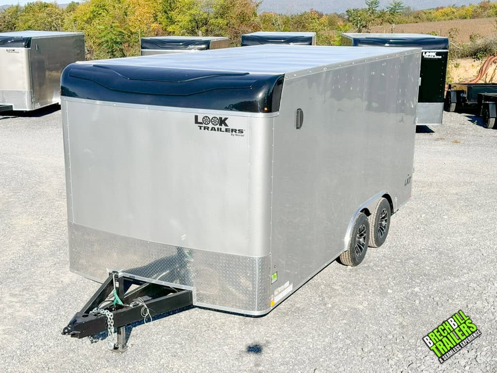 Front view of the Look LXT Bullnose Cargo Trailer at Brechbill Trailers