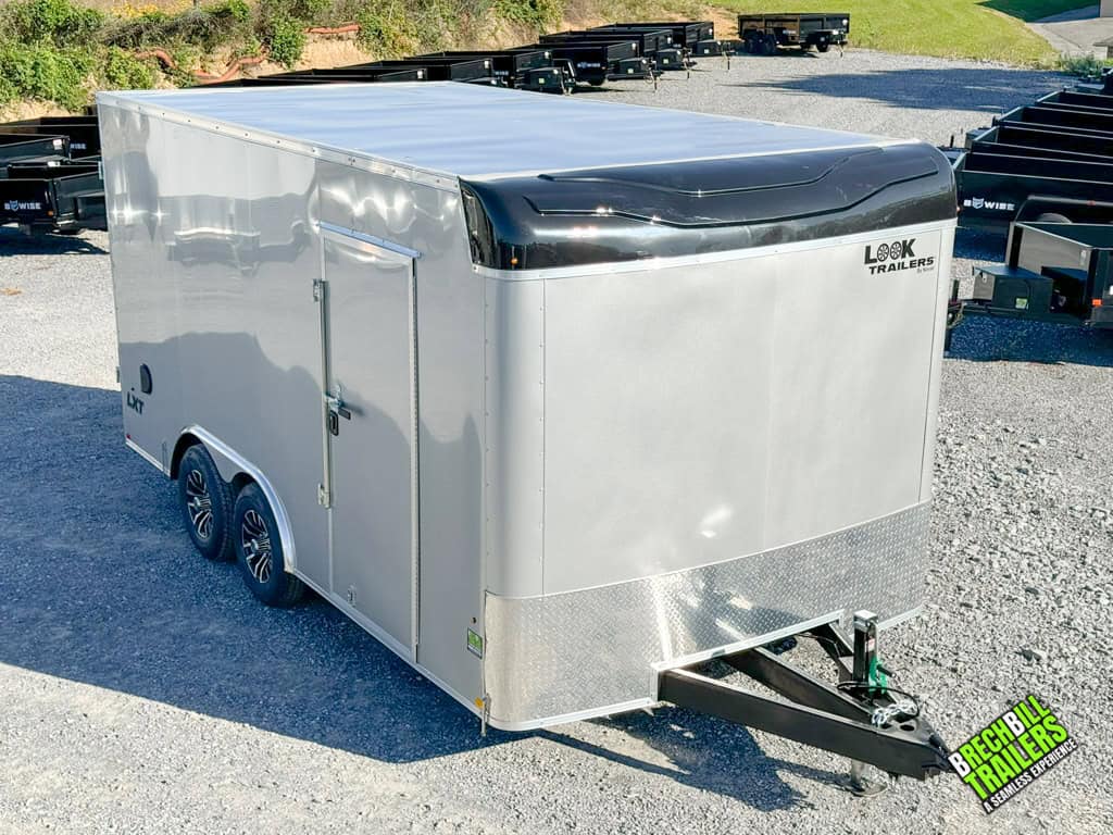 Front view of the Look LXT Bullnose Cargo Trailer for sale at Brechbill Trailers