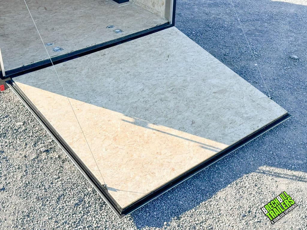Ramp door on Look Box Cargo Trailer