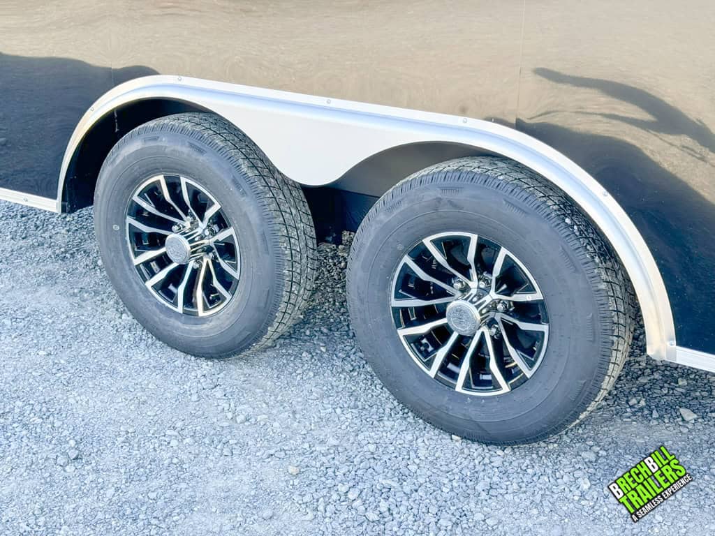New wheels on Look LXT Enclosed Box Cargo Trailer