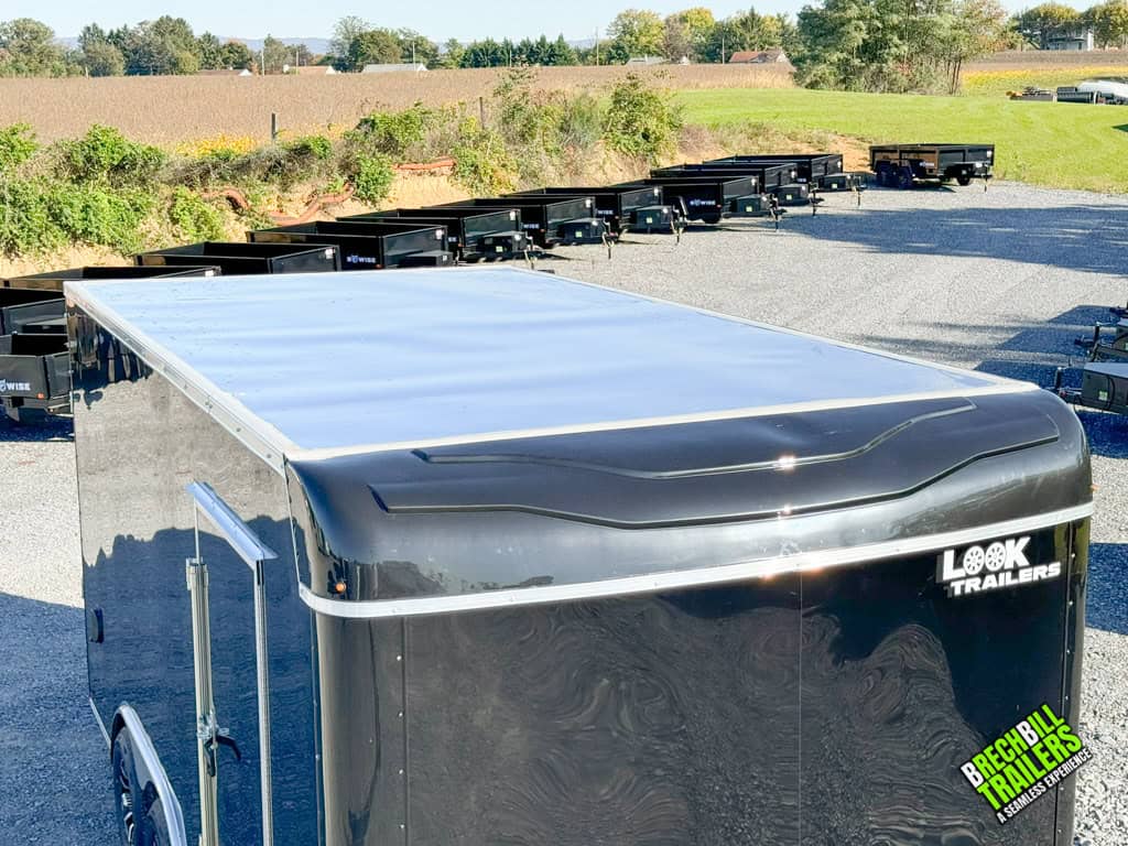 View of the roof on a new Look LXT Enclosed Box Cargo Trailer