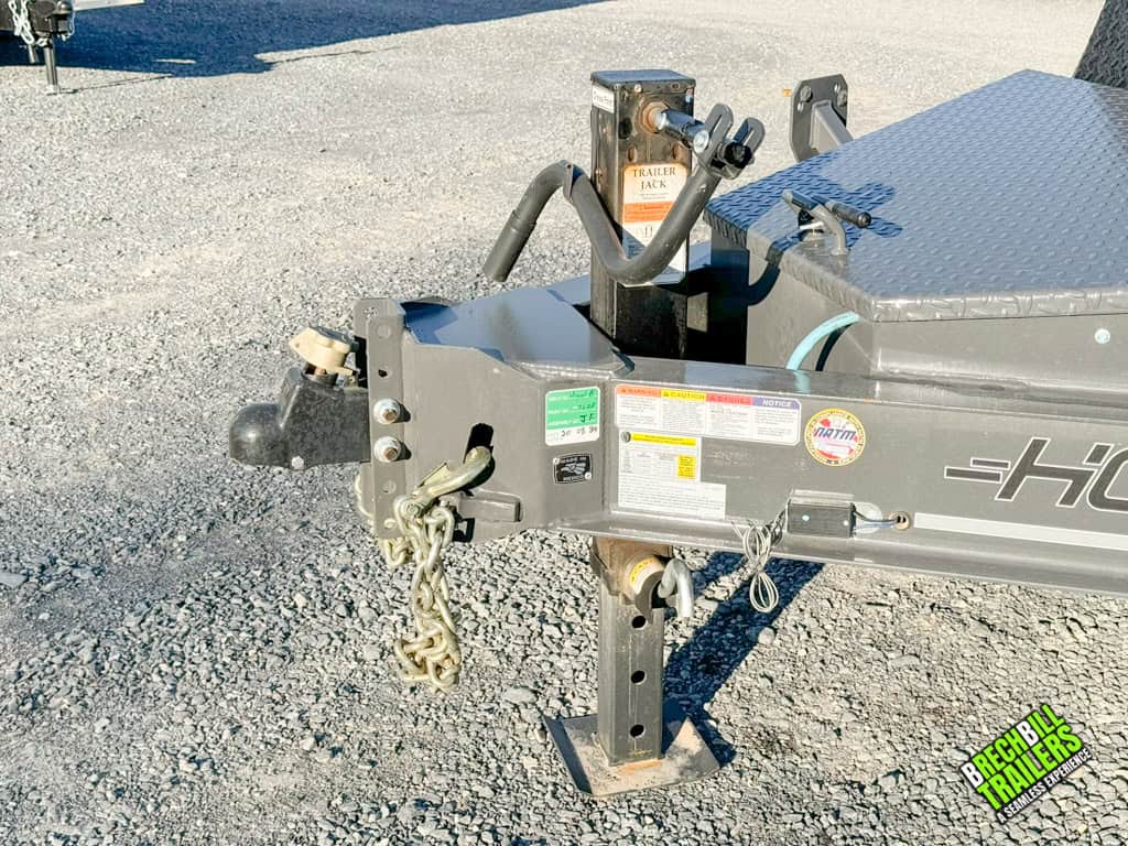 Coupler, and heavy jack to park the Horizon 20ft Low Pro Equipment Trailer