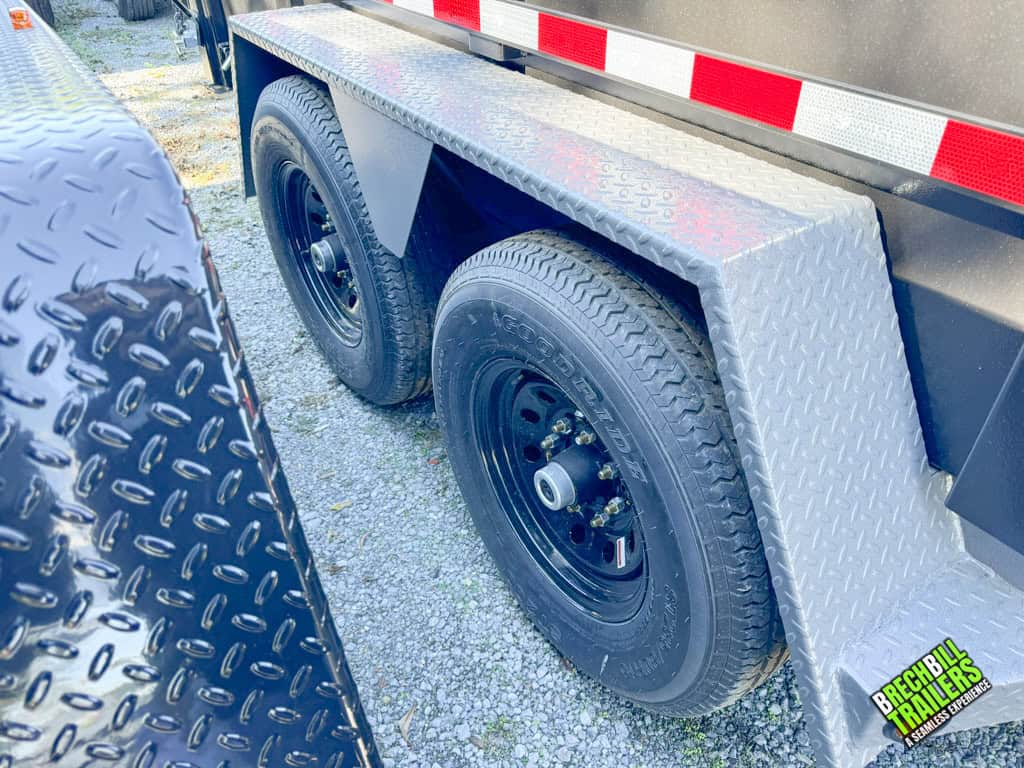 Wheels on a Bwise DLP 15.4K HD 7GA Floor Dump Trailer