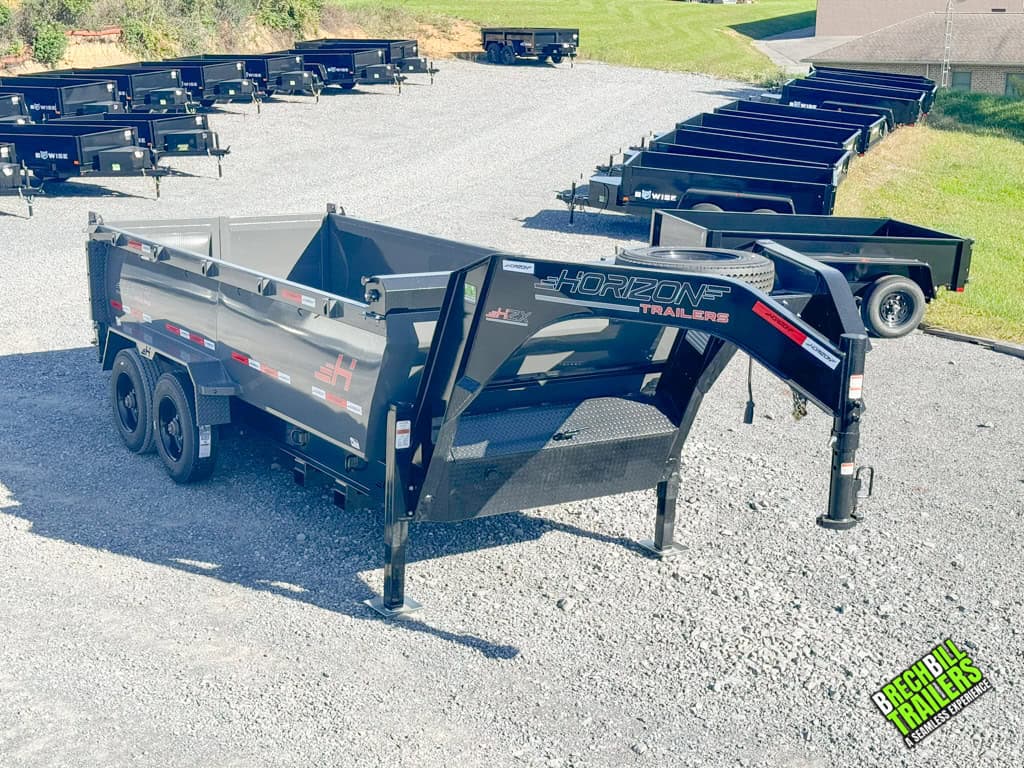 A brand new Horizon HD Gooseneck Dump Trailer for sale.